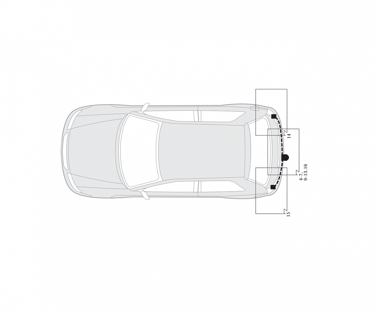 Электрика фаркопа Hak-System (7 pin) для Mazda MPV 1999-2006 16120502 в 