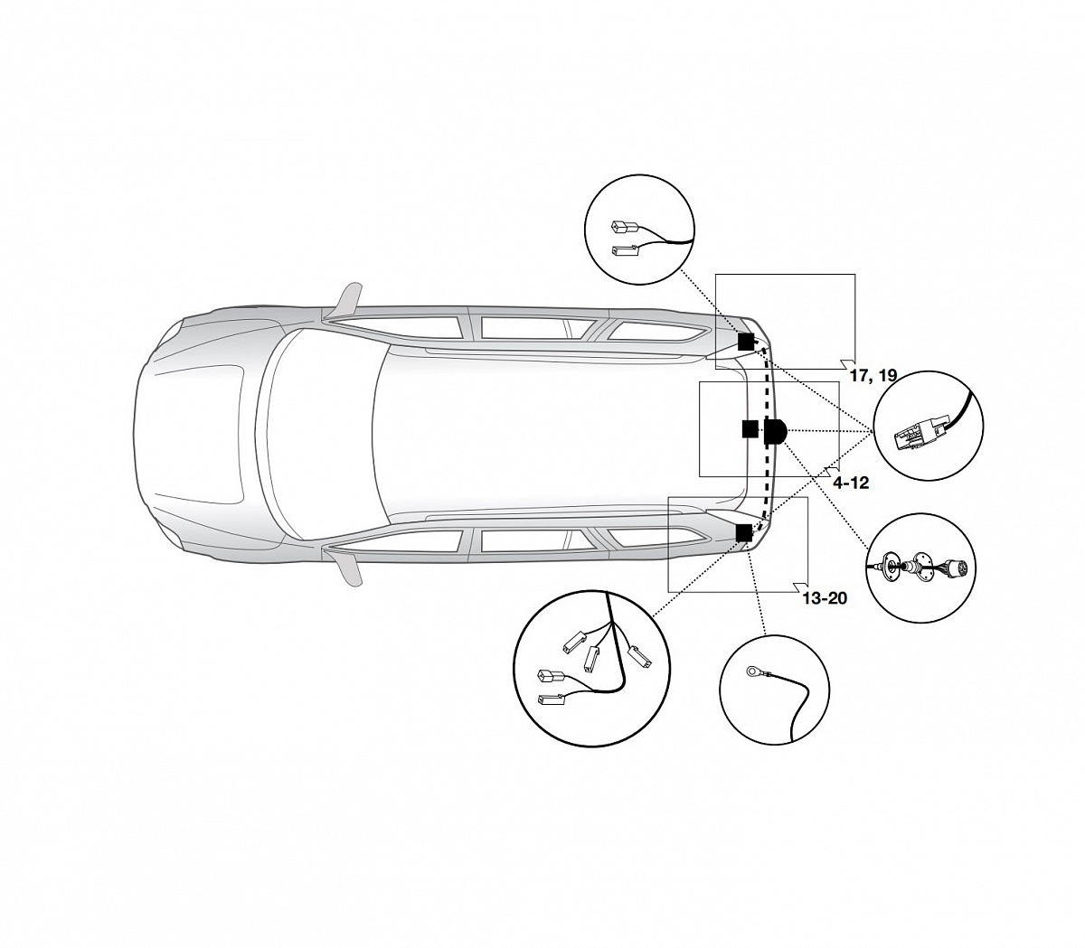 Электрика фаркопа Hak-System (13 pin) для Volvo XC70 2000-2004 21260500 в 