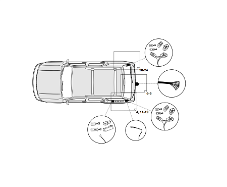 Электрика фаркопа Hak-System (13 pin) для Jeep Patriot 2007-2016 26500548 в 