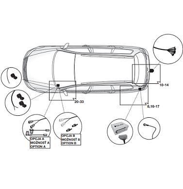 Электрика фаркопа Hak-System (13 pin) для Volkswagen Passat (седан/унив) 2014-, в т.ч.Alltrack 21500601 в 