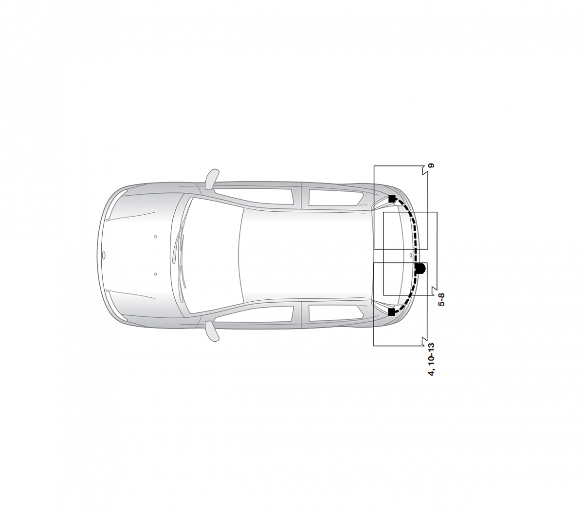 Электрика фаркопа Hak-System (7 pin) для Mitsubishi Colt 2005-2011 16130504 в 