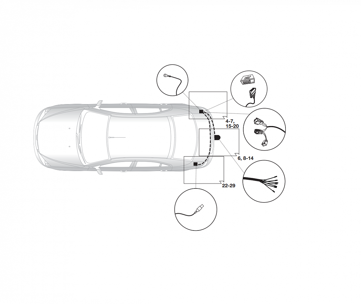 Электрика фаркопа Brink (7 pin) для Ford Mondeo 2007-2014 711933 в 