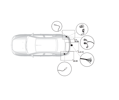 Электрика фаркопа Brink (7 pin) для Ford Mondeo 2007-2014 711933 в 