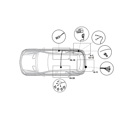 Электрика фаркопа Hak-System (13 pin) для Mercedes GL-class 2012-2016 21040528 в 