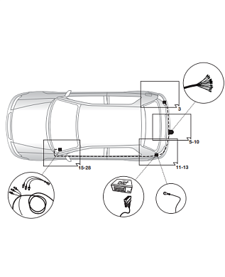 Электрика фаркопа Hak-System (13 pin) для Audi A3 2003-2012 21500559 в 