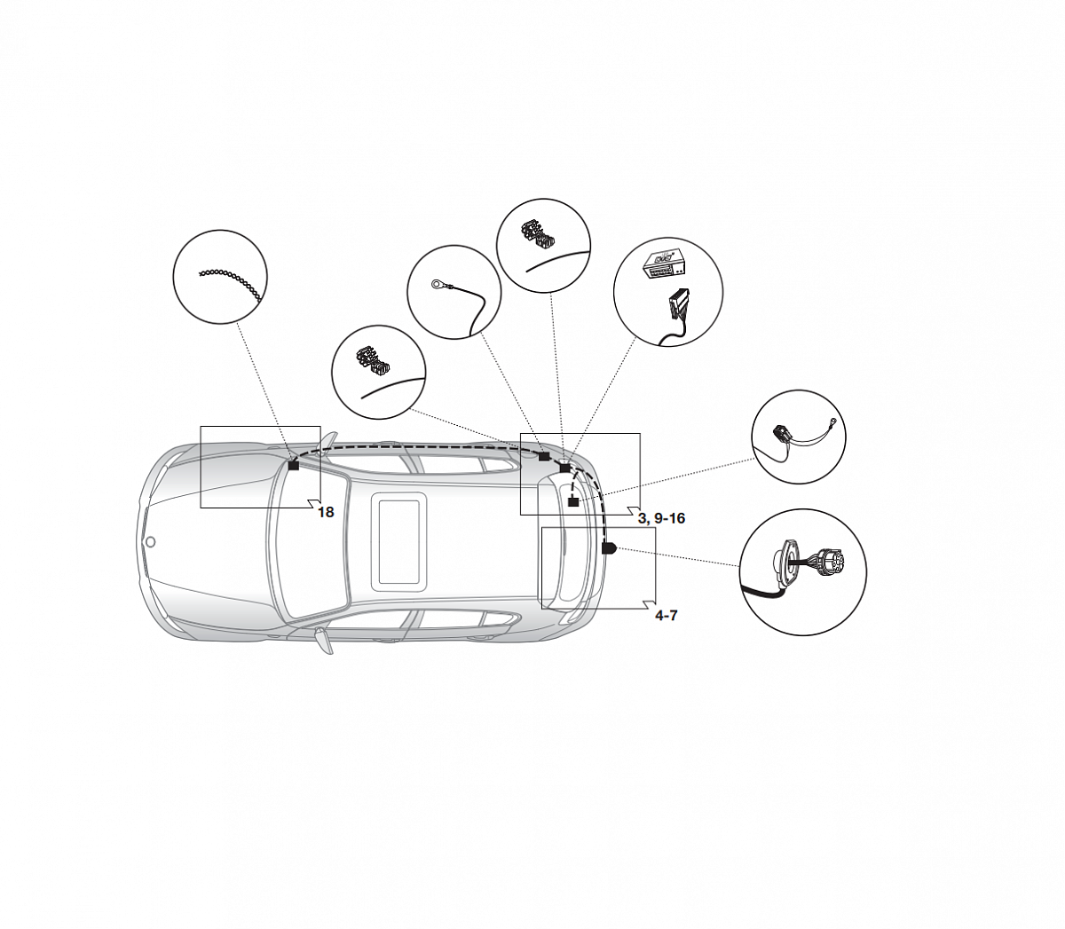 Электрика фаркопа Brink (7 pin) для BMW 3 серия 2012-2014 703373 в 