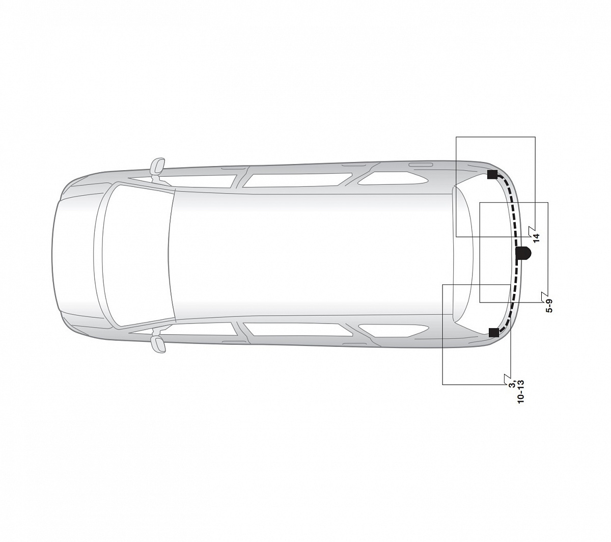 Электрика фаркопа Hak-System (13 pin) для Toyota Avensis Verso 2001-2009 26250507 в 