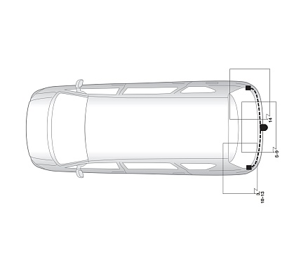 Электрика фаркопа Hak-System (13 pin) для Toyota Avensis Verso 2001-2009 26250507 в 