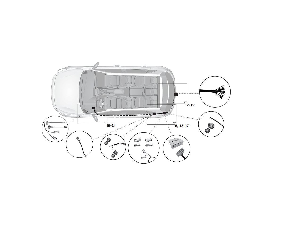 Электрика фаркопа Hak-System (13 pin) для Kia ProCeed 2018- 21100576 в 