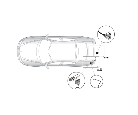 Электрика фаркопа Hak-System (13 pin) для Cadillac BLS 2006-2009 21500532 в 