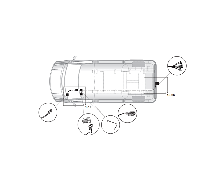 Электрика фаркопа Hak-System (13 pin) для Mercedes Sprinter 2006-2018 21500521 в 