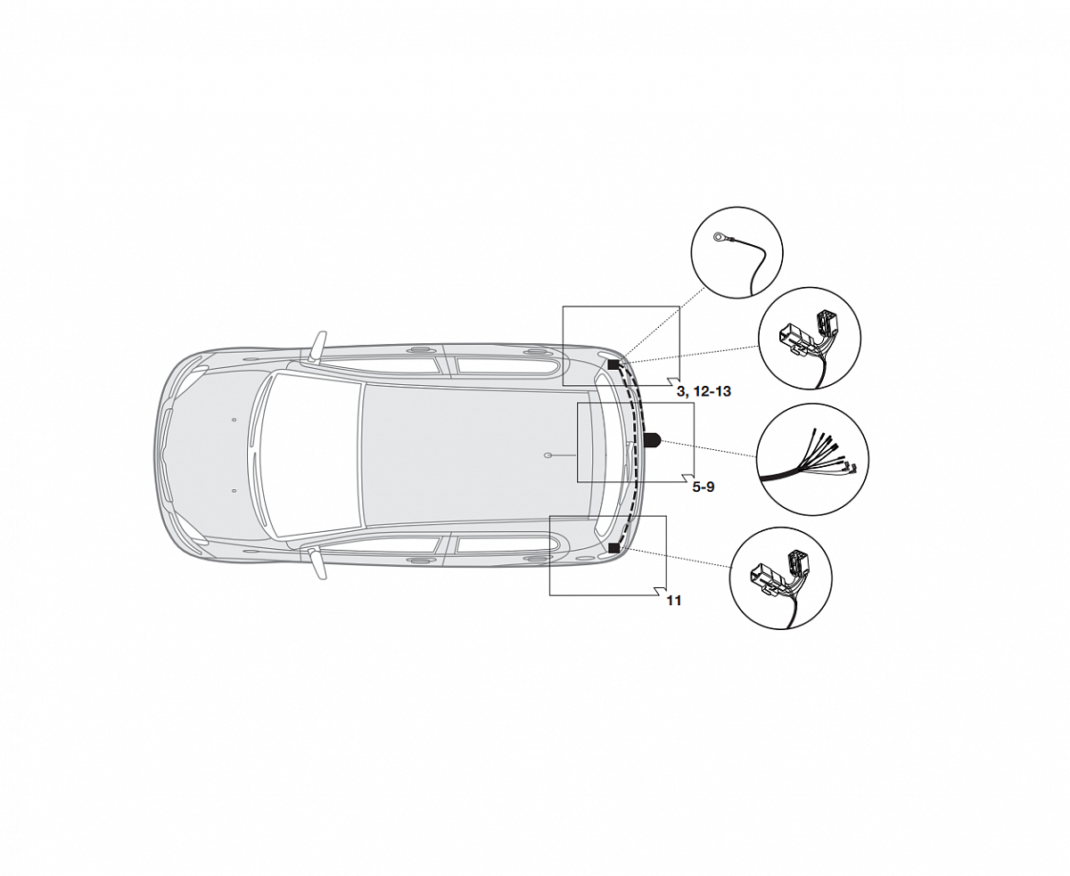 Электрика фаркопа Hak-System (7 pin) для Chevrolet Aveo 2008-2011 16290509 в 