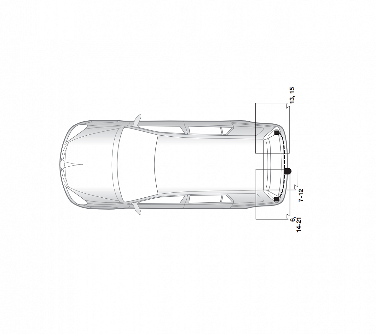 Электрика фаркопа Hak-System (13 pin) для Mitsubishi Lancer 2003-2007 26130505 в 