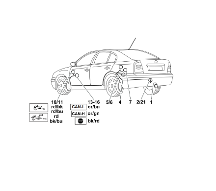 Электрика фаркопа Westfalia (13 pin) для Skoda Octavia (седан/универсал) 2005-2013 321600300113 в 