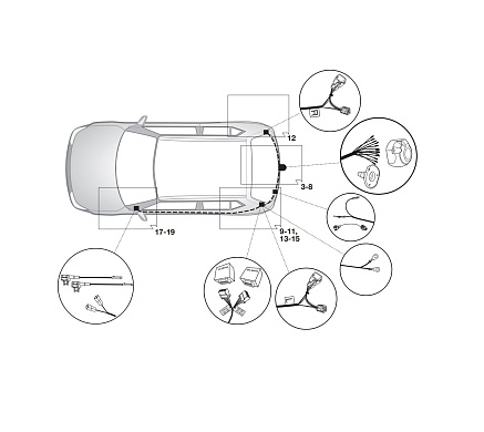 Электрика фаркопа Hak-System (13 pin) для Suzuki Swift 2017- 21240530 в 