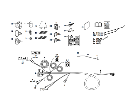 Электрика фаркопа Westfalia (13 pin) для BMW 4 серия 2014-2021 303481300113 в 