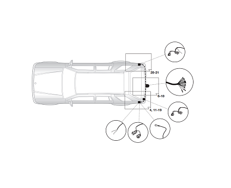 Электрика фаркопа Hak-System (13 pin) для Hyundai Santa Fe 2006-2012 26080507 в 