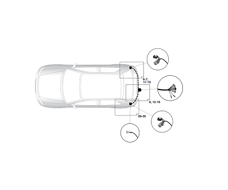 Электрика фаркопа Hak-System (13 pin) для Suzuki Splash 2008-2015 26500526 в 