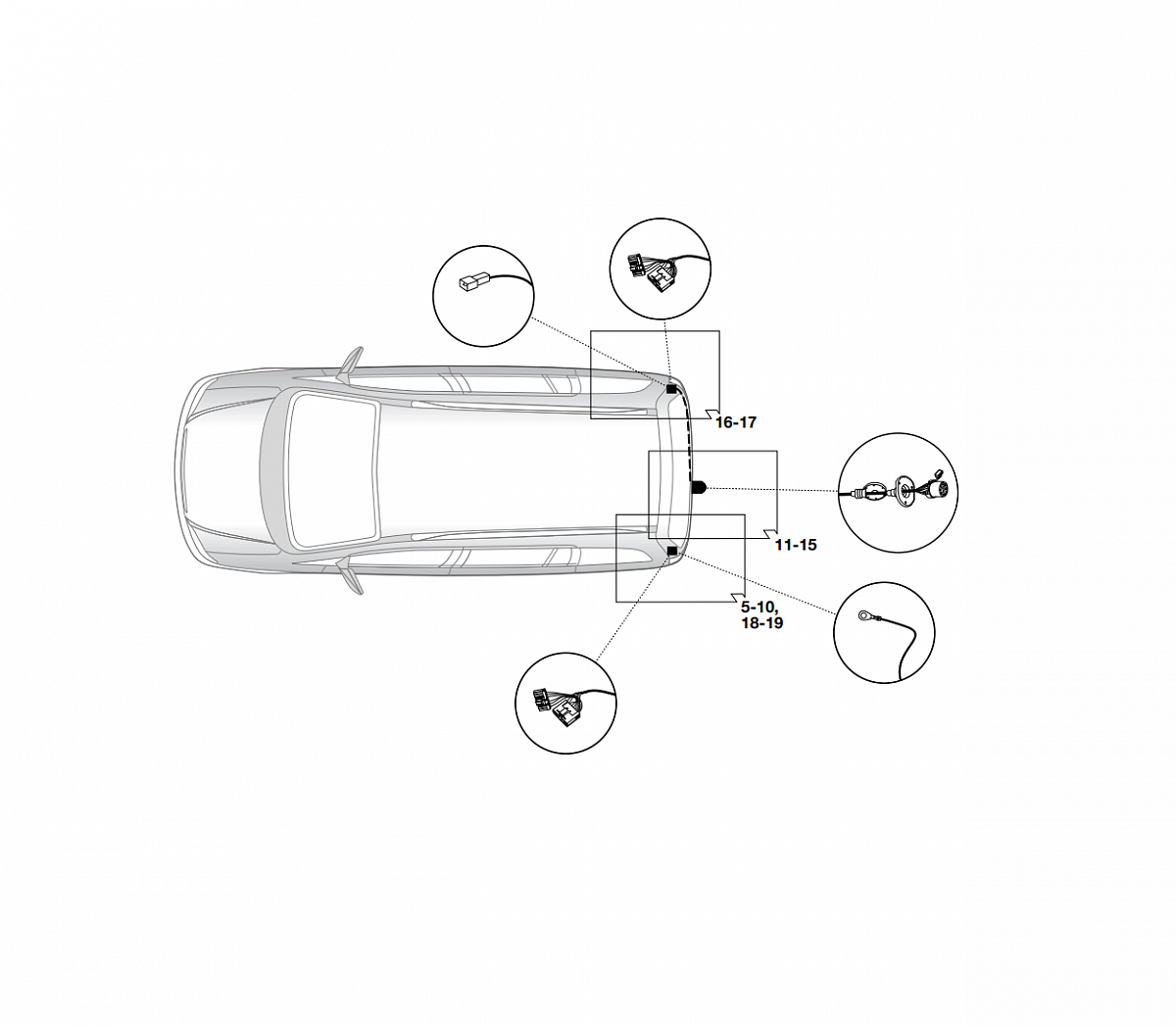 Электрика фаркопа Hak-System (13 pin) для Ford C-Max 2003-2008 26060513 в 