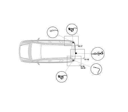 Электрика фаркопа Hak-System (13 pin) для Ford C-Max 2003-2008 26060513 в 