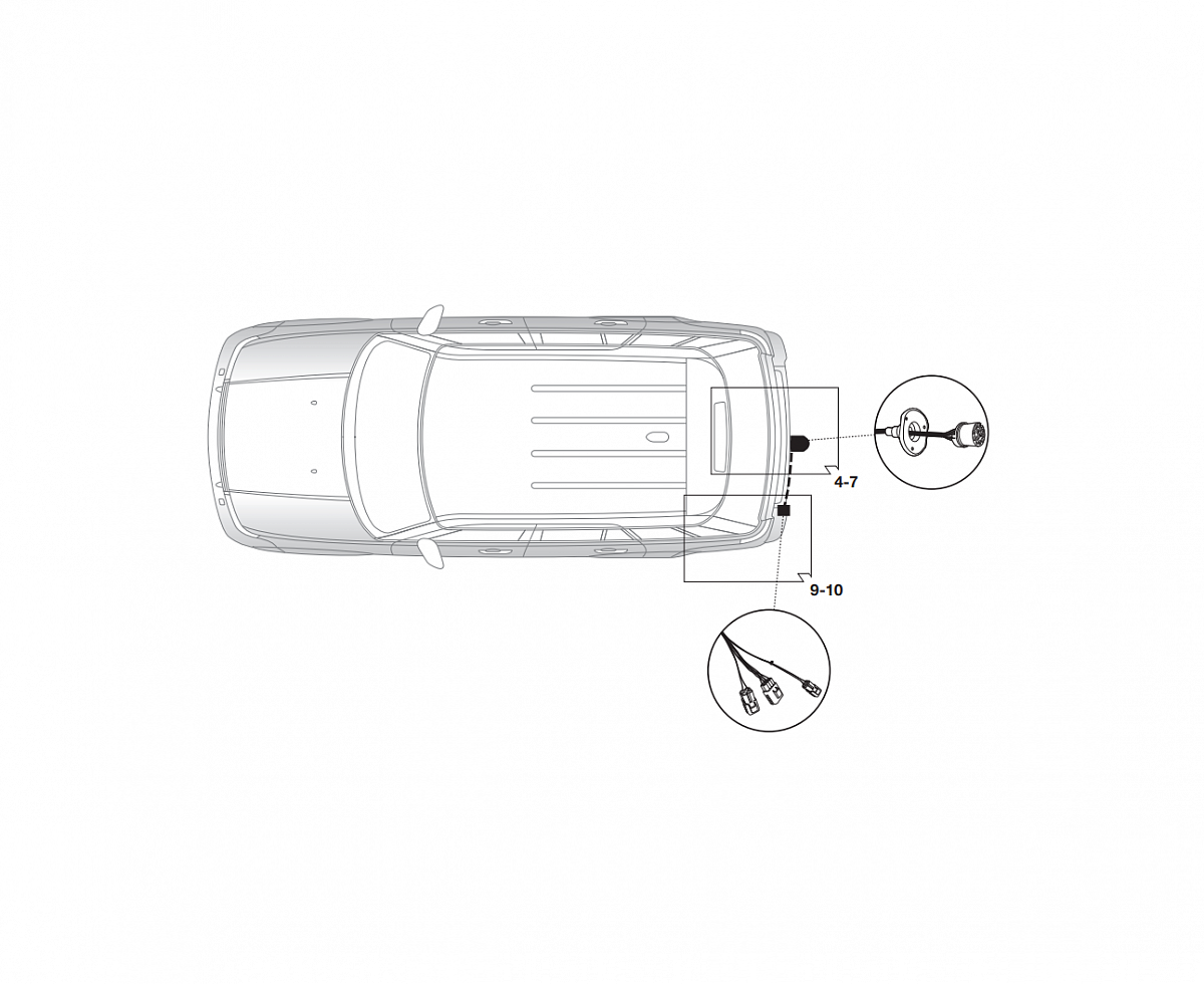 Электрика фаркопа Hak-System (13 pin) для Land Rover Range Rover Sport 2011-2013 21190512 в 