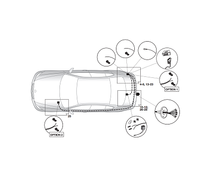 Электрика фаркопа Hak-System (13 pin) для BMW 3 серия (F34 GT) 2014- 21020528 в 
