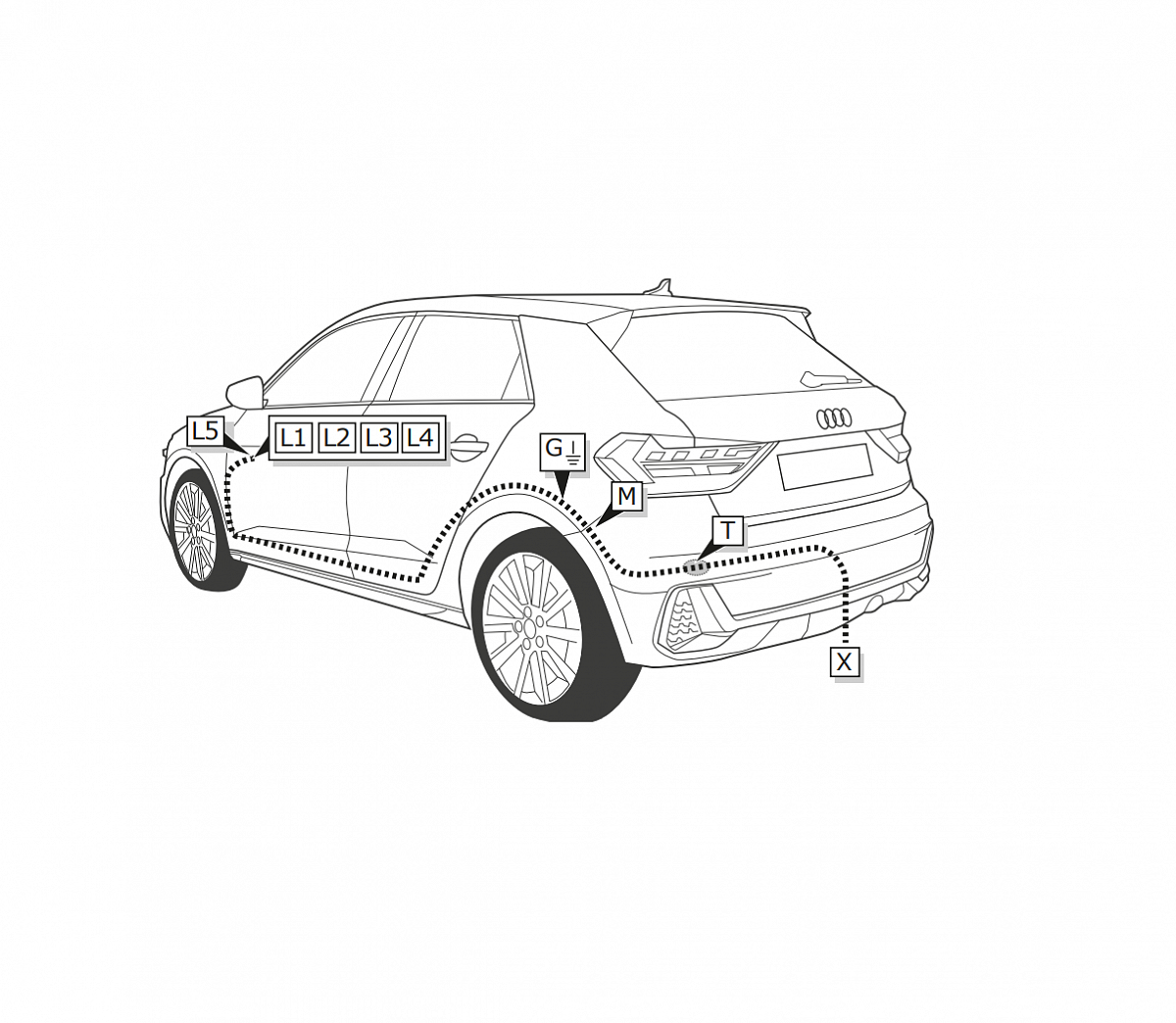 Электрика фаркопа ECS (7 pin) для Volkswagen T-Cross 2018- VW146B1 в 