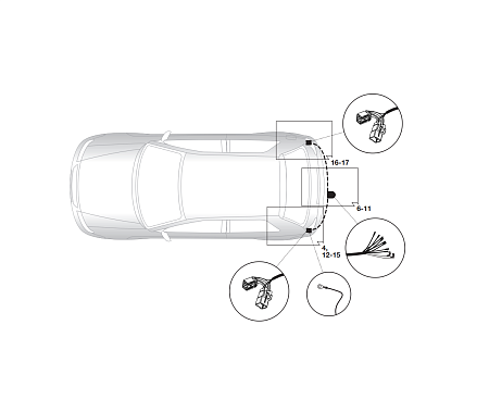 Электрика фаркопа Hak-System (7 pin) для Hyundai i20 2009-2012 16080515 в 