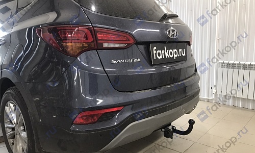 Установили фаркоп Лидер Плюс для Hyundai Santa Fe 2015-2018 г.в.