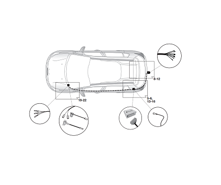 Электрика фаркопа Hak-System (7 pin) для Citroen C4 Cactus 2018- 12500637 в 