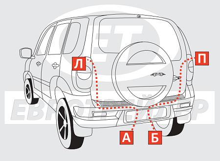 Электрика фаркопа (7 pin) для Lada Niva Travel 2021- 101060 в 