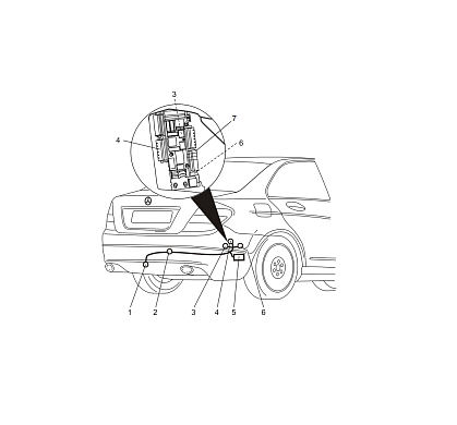 Электрика фаркопа Westfalia (13 pin) для Mercedes C-class 2011-2014 313212300113 в 