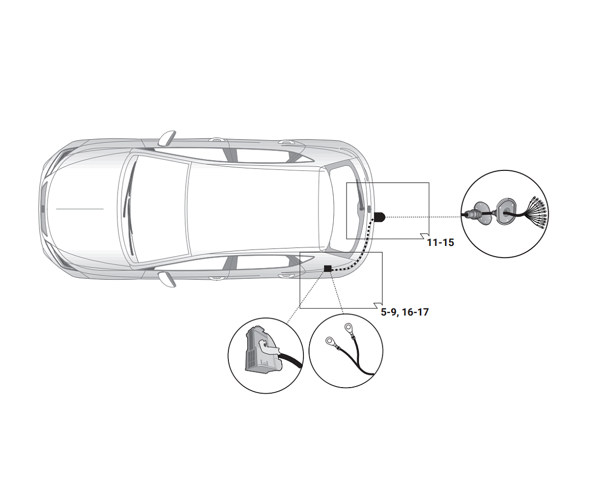 Электрика фаркопа Hak-System (13 pin) для Seat Leon 2014- 21500641 в 