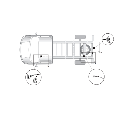 Электрика фаркопа Hak-System (7 pin) для Nissan NV400 2014- 12500606 в 