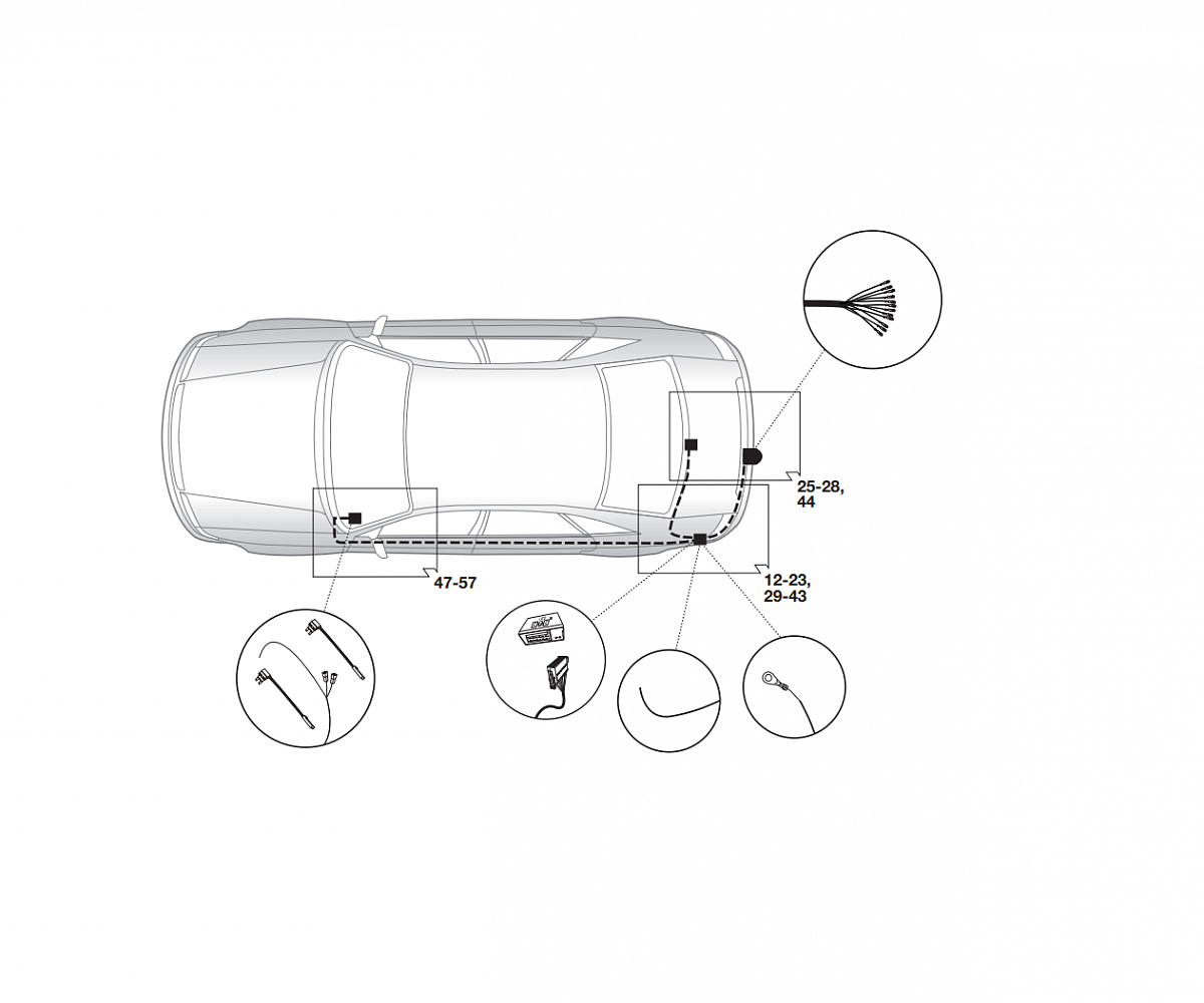 Электрика фаркопа Hak-System (13 pin) для Chevrolet Orlando 2011-2015 21500567 в 