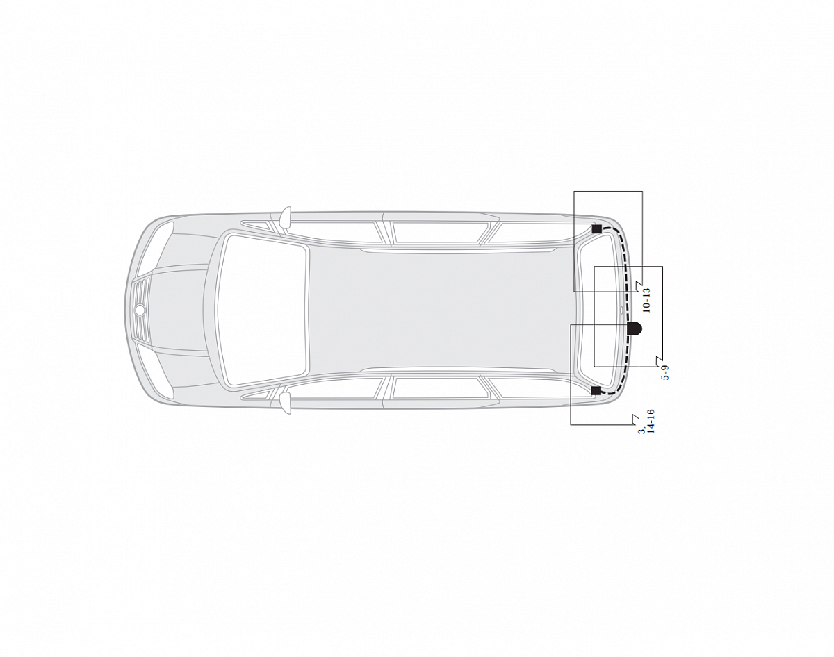 Электрика фаркопа Hak-System (13 pin) для Seat Alhambra 1997-2000 21500006 в 