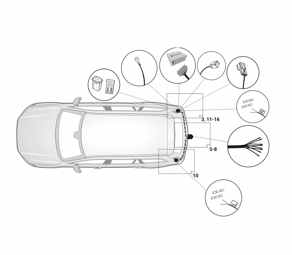 Электрика фаркопа Hak-System (7 pin) для Volvo XC90 2015- 12260523 в 