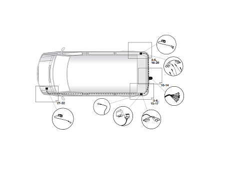 Электрика фаркопа Hak-System (13 pin) для Ford Transit 2000-2011 26060515 в 