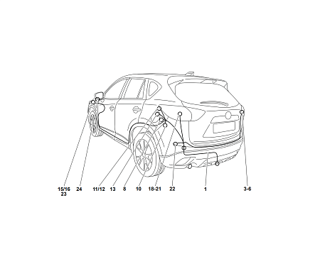 Электрика фаркопа Westfalia (13 pin) для Mazda CX-5 2012-2017 343056300113 в 