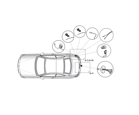 Электрика фаркопа Hak-System (7 pin) для BMW 3 серия 2014-2018 12020526 в 