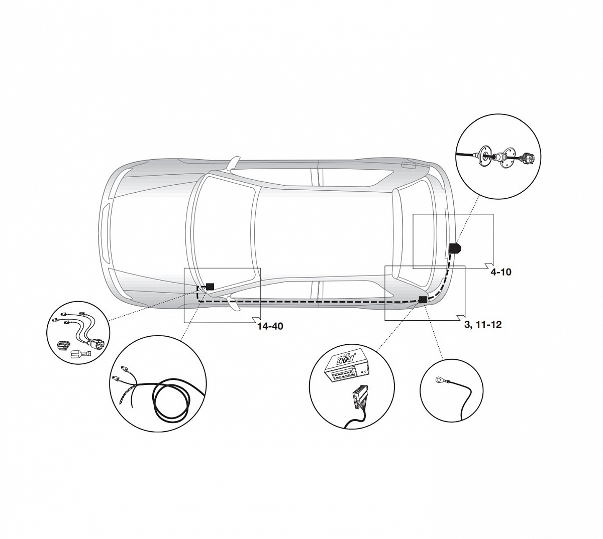 Электрика фаркопа Brink (7 pin) для Volkswagen Tiguan 2007-2016 756693 в 