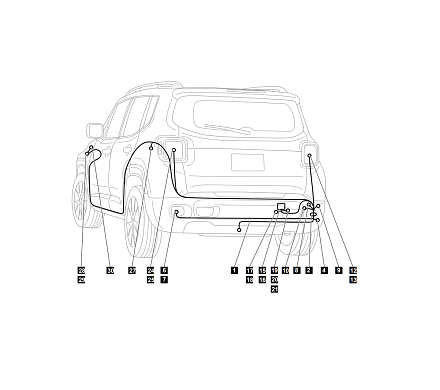Электрика фаркопа Westfalia (13 pin) для Jeep Renegade 2014-2018 342197300113 в 