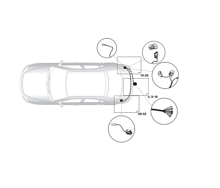 Электрика фаркопа Hak-System (13 pin) для Ford Mondeo (седан/хетчбек/универсал) 2007-2014 21060530 в 