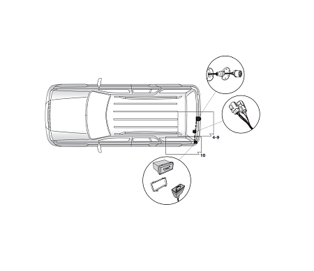 Электрика фаркопа Hak-System (13 pin) для Land Rover Range Rover Sport 2013-, (вкл. свет-ые лам приц) 21190516 в 