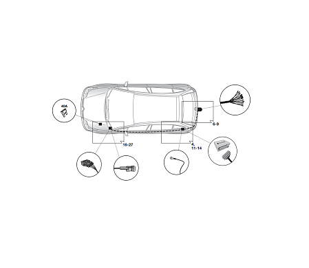 Электрика фаркопа Hak-System (13 pin) для Peugeot 308 2013- 21500592 в 