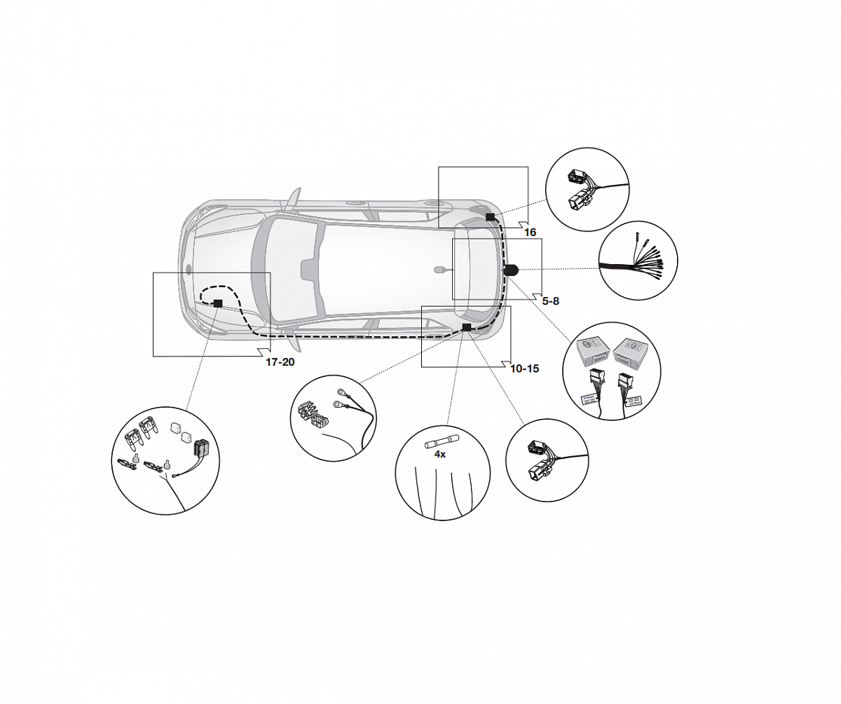 Электрика фаркопа Hak-System (13 pin) для Kia Rio 2017-2021 21100566 в 