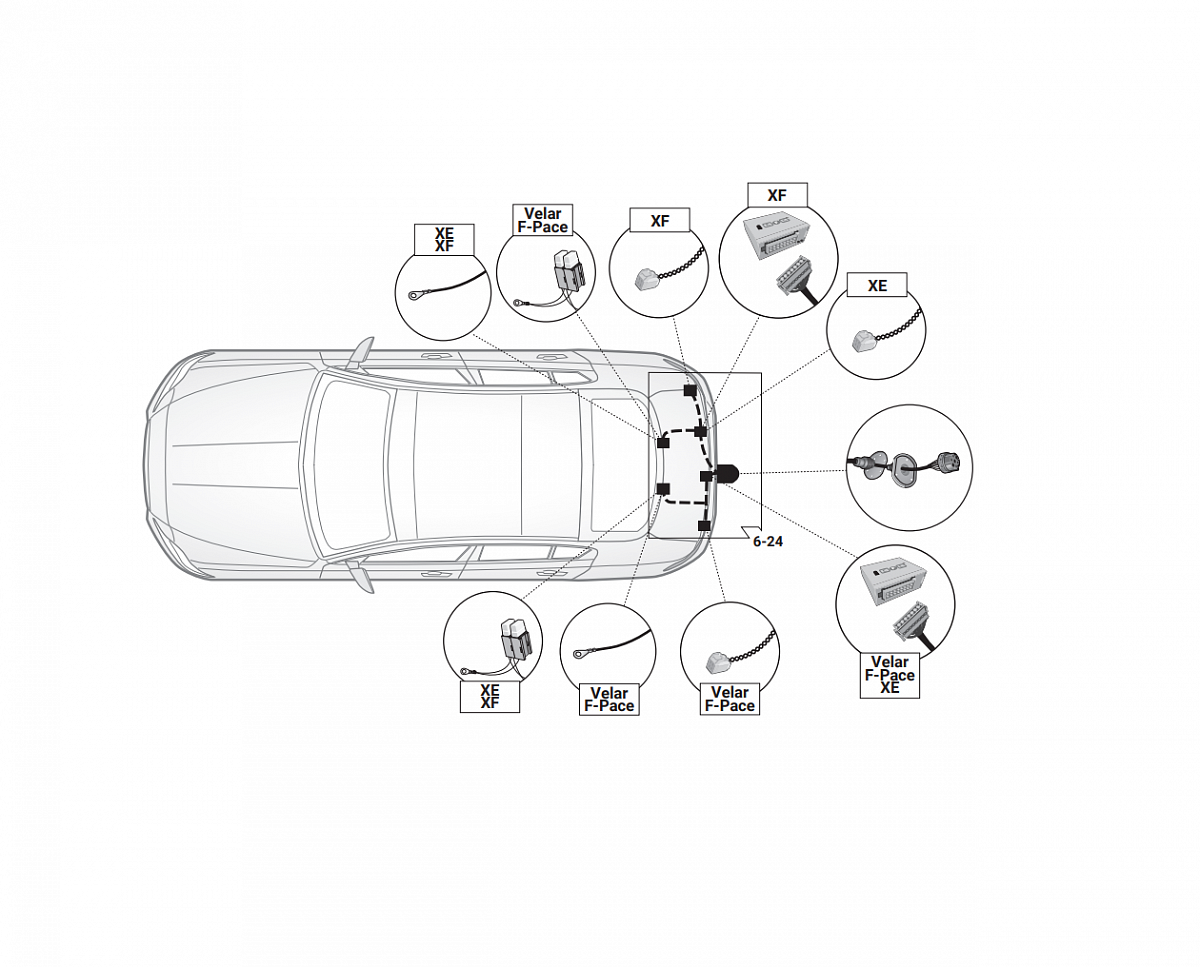 Электрика фаркопа Hak-System (7 pin) для Jaguar XF 2021- 12500679 в 