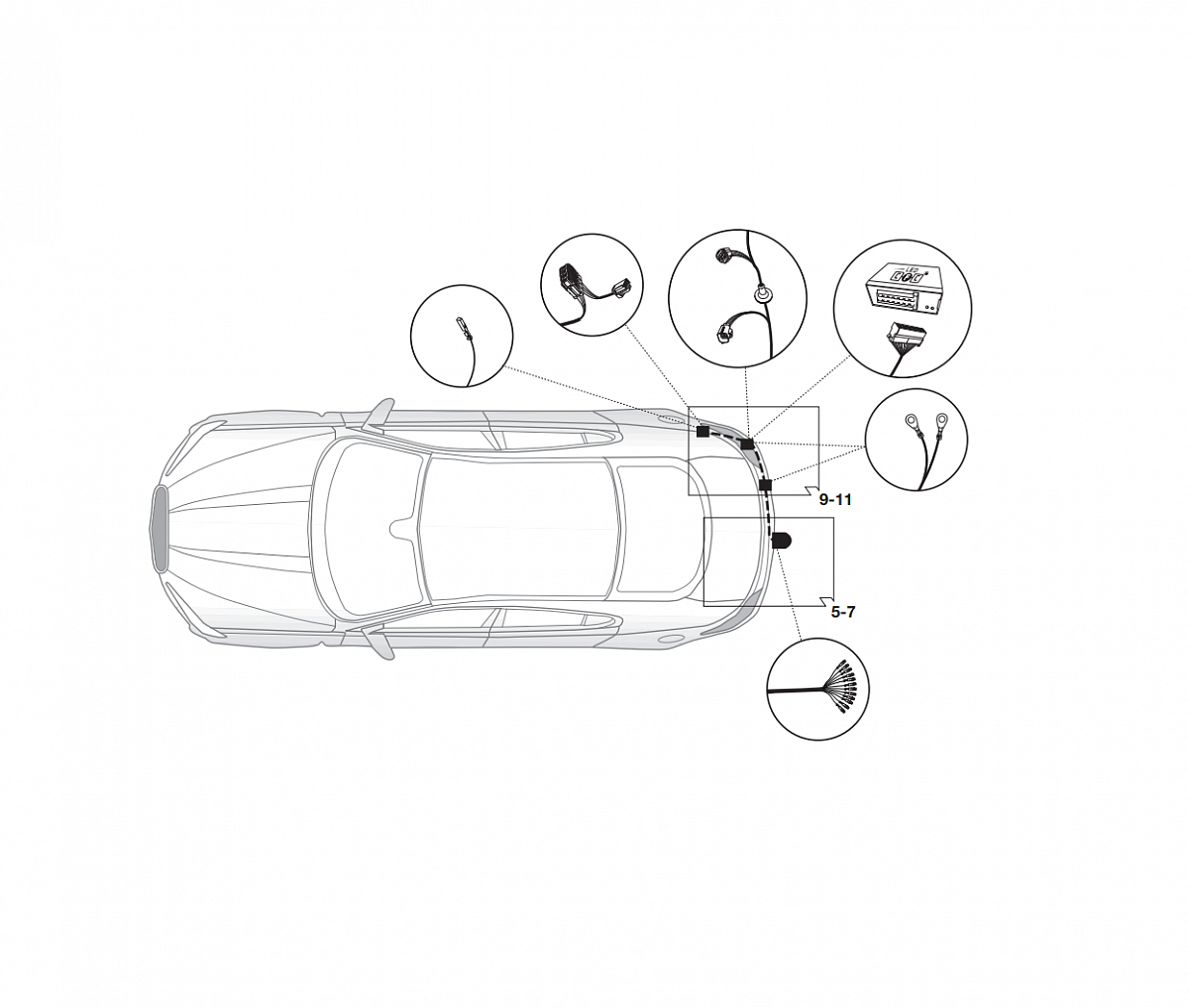 Электрика фаркопа Hak-System (13 pin) для Jaguar XF 2012-2015 21360505 в 