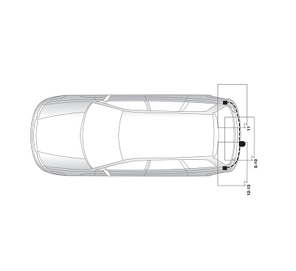 Электрика фаркопа Hak-System (7 pin) для Toyota Avensis 2003-2008 16250505 в 