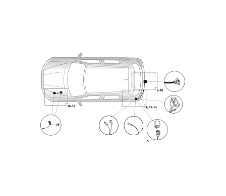 Электрика фаркопа Brink (7 pin) для Mitsubishi Outlander 2012- 729501 в 